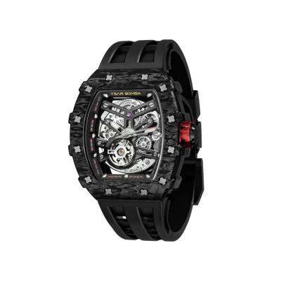 MONTRE TSAR BOMBA AUTOMATIQUE CARBONE NOIR FKM NOIR