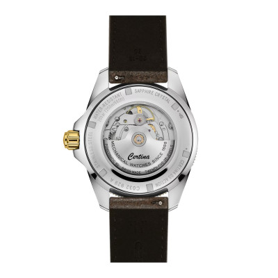 Vue de la Montre Certina DS Action GMT Powermatic 80 avec un fond transparent