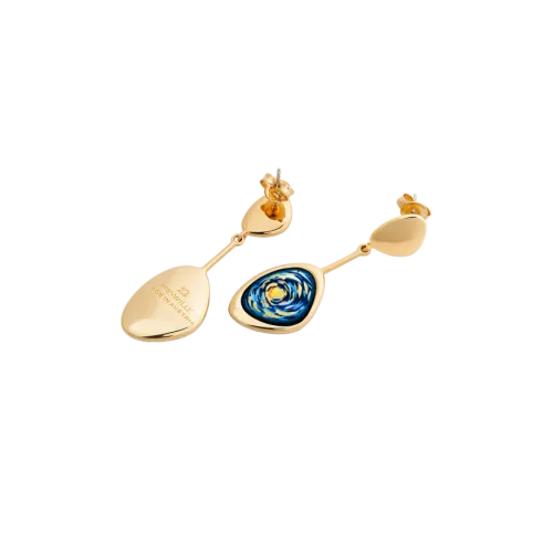 Photo présentant l’intégralité des Freywille Boucles d’Oreilles Pebble Drop Hommage À Vincent Van Gogh