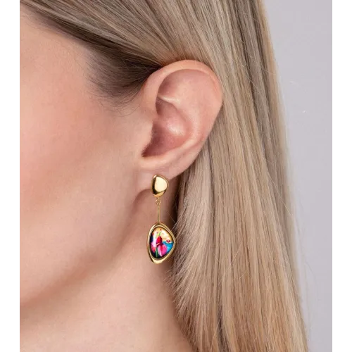 Photo présentant l’intégralité de la Freywille Boucles d’Oreilles Pebble Drop Hommage à Claude Monet