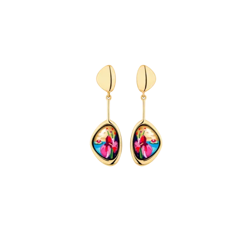 Photo présentant l’intégralité de la Freywille Boucles d’Oreilles Pebble Drop Hommage à Claude Monet