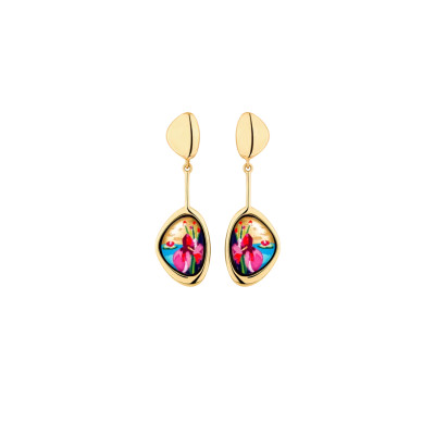 Photo présentant l’intégralité de la Freywille Boucles d’Oreilles Pebble Drop Hommage à Claude Monet