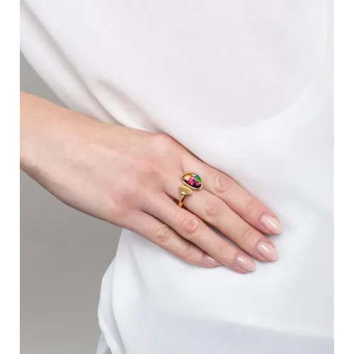 Photo présentant l’intégralité de la FREYEWILLE Bague Open Pebble Hommage à Claude Monet