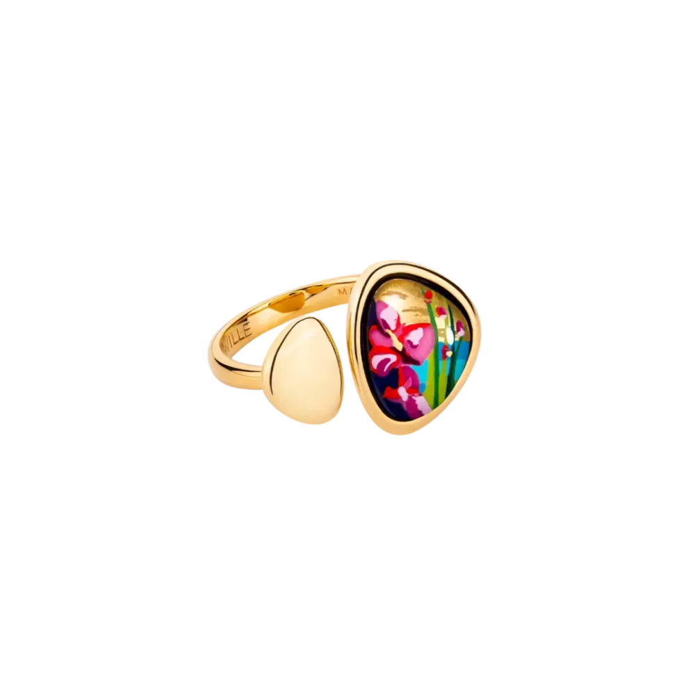 Photo présentant l’intégralité de la FREYEWILLE Bague Open Pebble Hommage à Claude Monet