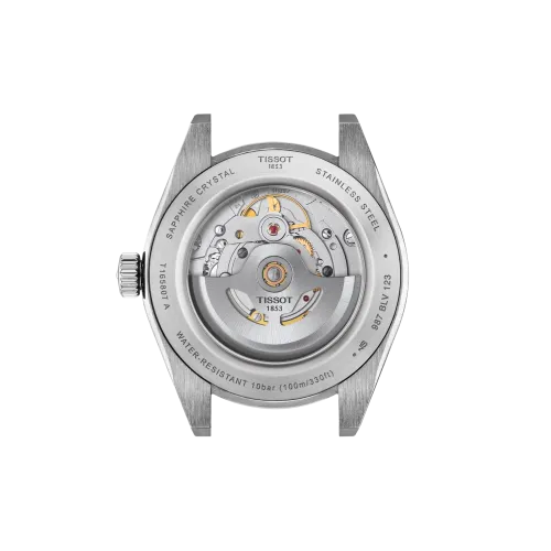 Photo montrant l'intégralité de la montre Montre Tissot Gentleman 38mm Cadran Bleu Bracelet Argenté