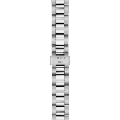 Vue de boucle de la Montre Tissot Gentleman 38mm Cadran Vert Bracelet Argenté