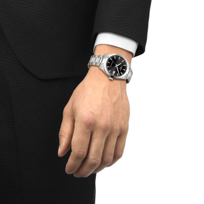 MONTRE TISSOT GENTLEMAN 38MM CADRAN NOIR BRACELET METAL