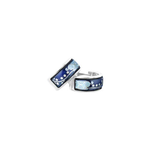 FREYWILLE BOUCLES D’OREILLES MINI-CRÉOLES HOMMAGE À GUSTAV KLIMT NIXE AQUA