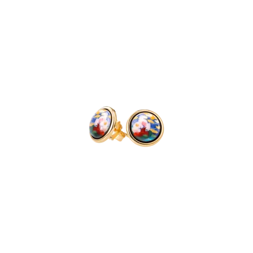 FREYWILLE BOUCLES D’OREILLES CABOCHON HOMMAGE À CLAUDE MONET ORANGERIE