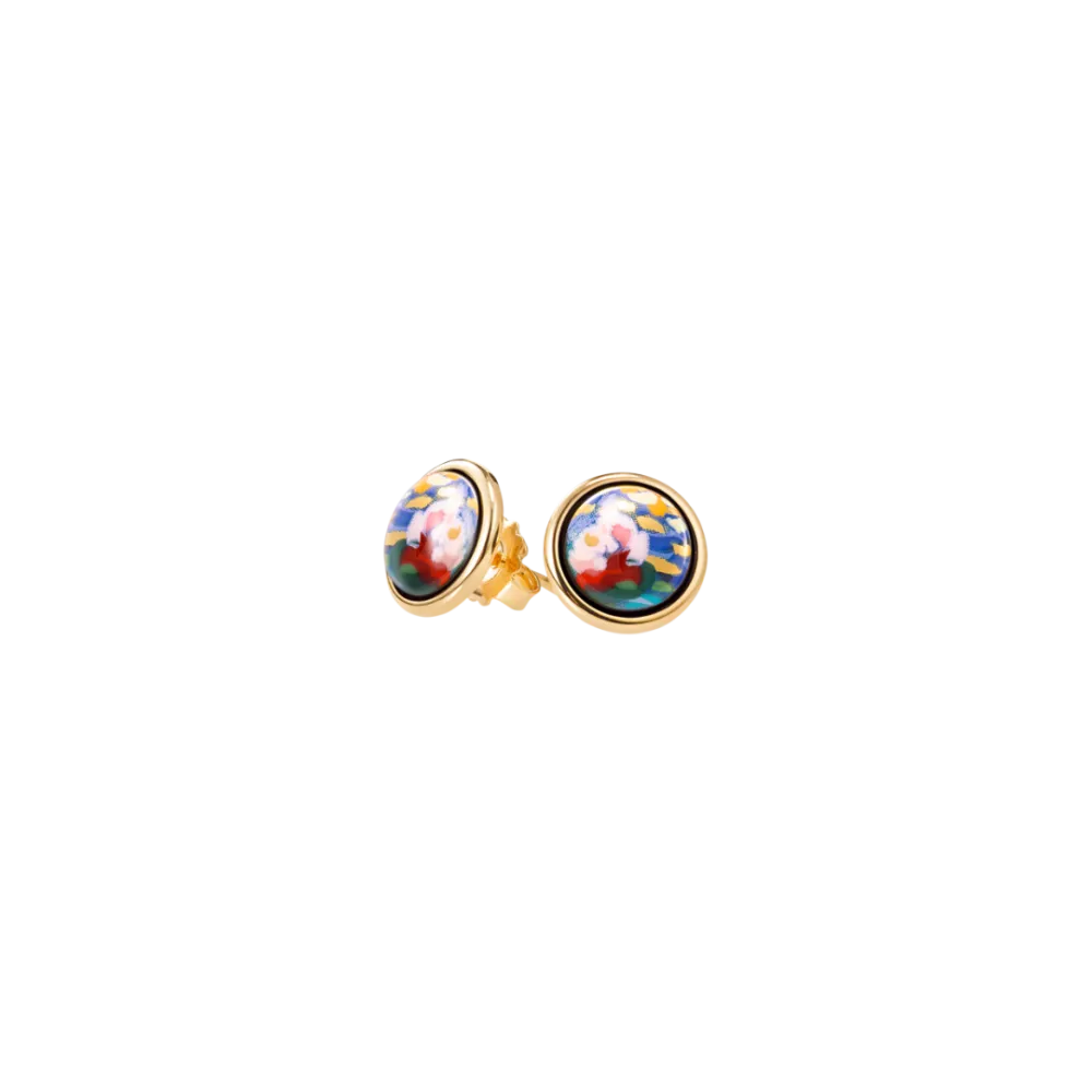FREYWILLE BOUCLES D’OREILLES CABOCHON HOMMAGE À CLAUDE MONET ORANGERIE