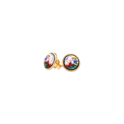 FREYWILLE BOUCLES D’OREILLES CABOCHON HOMMAGE À CLAUDE MONET ORANGERIE