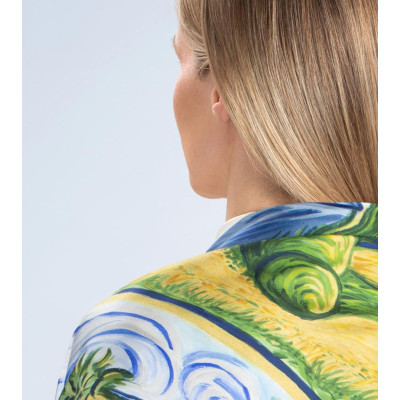 FREYWILLE CARRÉ DE SOIE HOMMAGE VAN GOGH PROVENCE 90X90 100% SOIE