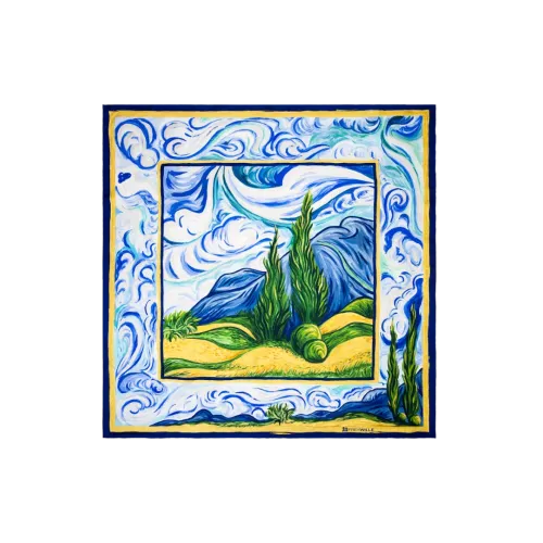 FREYWILLE CARRÉ DE SOIE HOMMAGE VAN GOGH PROVENCE 90X90 100% SOIE