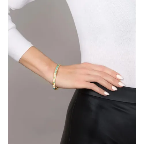 FREYWILLE BRACELET CERCLÉ ULTRA HOMMAGE À VINCENT VAN GOGH L’AMANDIER TURQUOISE