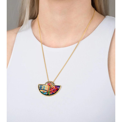 FREYWILLE PENDENTIF DEMI-LUNE HOMMAGE À CLAUDE MONET THE BRIDGE