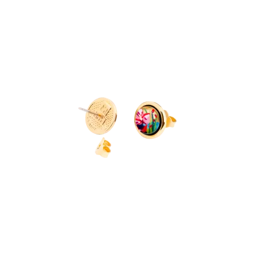 FREYWILLE BOUCLES D’OREILLES CABOCHON HOMMAGE À CLAUDE MONET THE BRIDGE