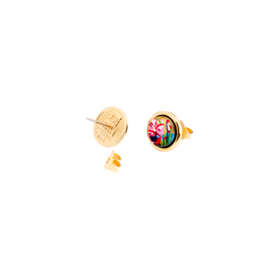 FREYWILLE BOUCLES D’OREILLES CABOCHON HOMMAGE À CLAUDE MONET THE BRIDGE