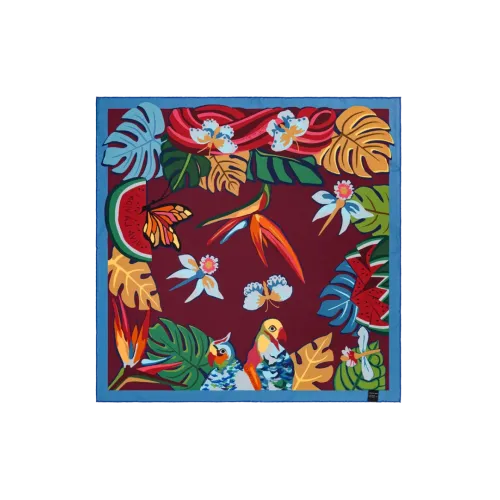 FREYWILLE CARRÉ DE SOIE RÉVERSIBLE 63 × 63 HOMMAGE À FRIDA KAHLO