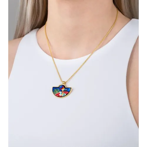 FREYWILLE PENDENTIF PETITE DEMI-LUNE HOMMAGE À FRIDA KAHLO VIVA LA VIDA