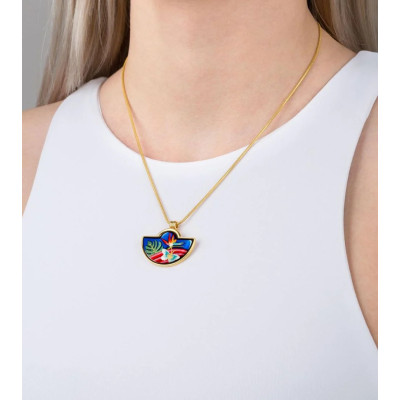 FREYWILLE PENDENTIF PETITE DEMI-LUNE HOMMAGE À FRIDA KAHLO VIVA LA VIDA