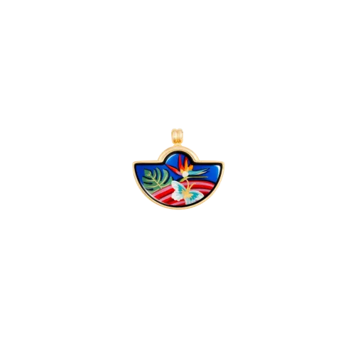 FREYWILLE PENDENTIF PETITE DEMI-LUNE HOMMAGE À FRIDA KAHLO VIVA LA VIDA