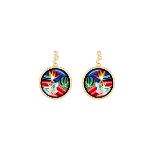 BOUCLES DOREILLES ELIZA HOMMAGE A FRIDA KAHLO VIVA LA VIDA