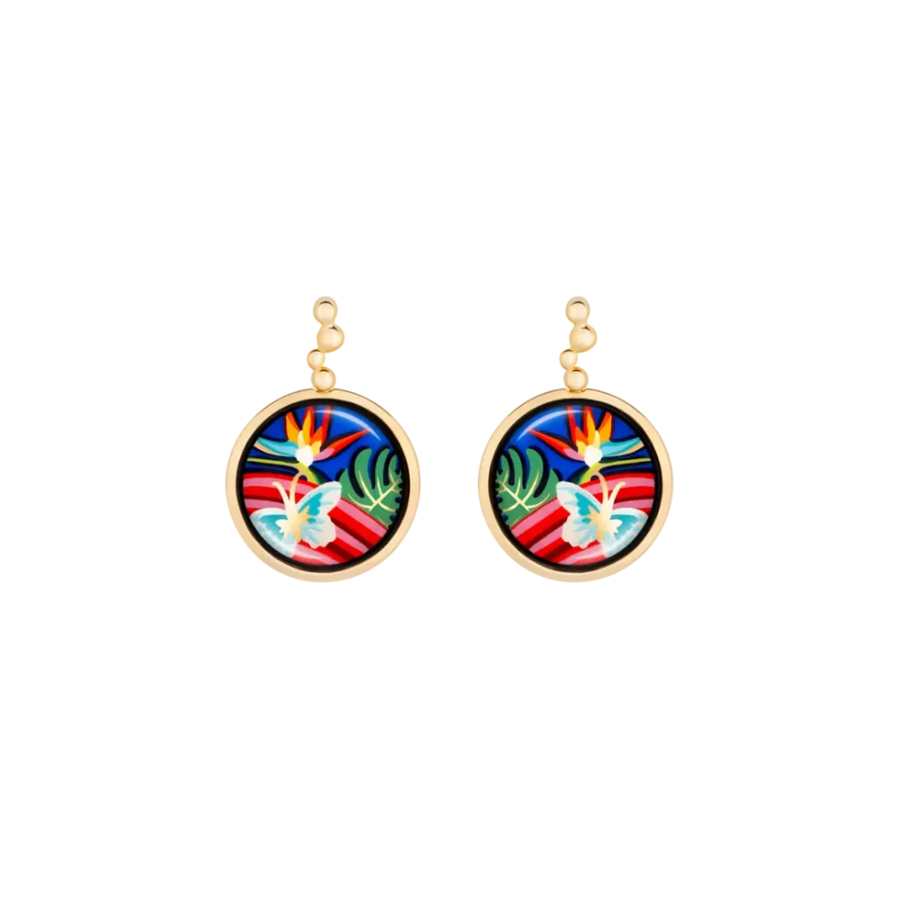 BOUCLES DOREILLES ELIZA HOMMAGE A FRIDA KAHLO VIVA LA VIDA