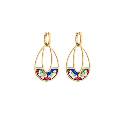 BOUCLES D’OREILLES SANTORIN HOMMAGE A FRIDA KAHLO VIVA LA VIDA