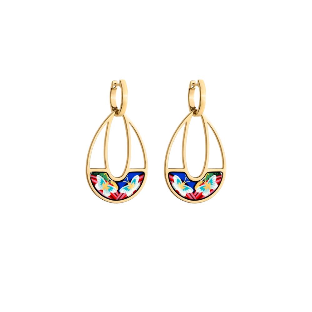 BOUCLES D’OREILLES SANTORIN HOMMAGE A FRIDA KAHLO VIVA LA VIDA