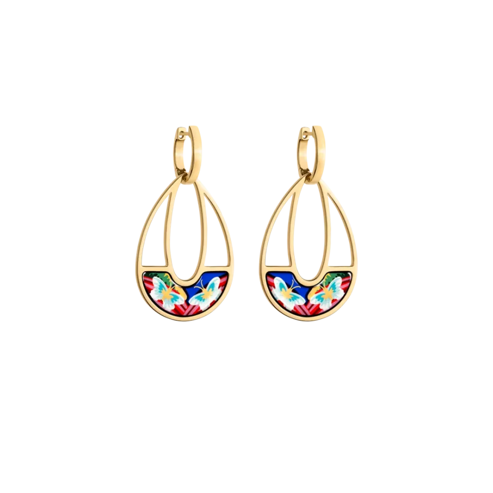 BOUCLES D’OREILLES SANTORIN HOMMAGE A FRIDA KAHLO VIVA LA VIDA