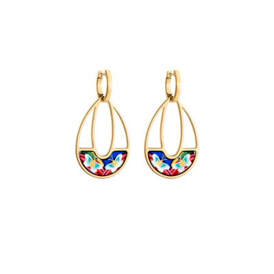 BOUCLES D’OREILLES SANTORIN HOMMAGE A FRIDA KAHLO VIVA LA VIDA