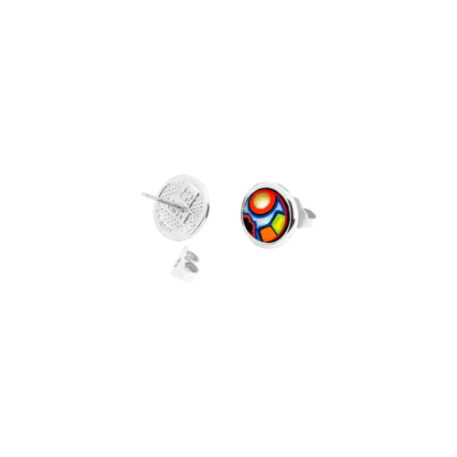 FREYWILLE BOUCLES D’OREILLES CABOCHON HOMMAGE A HUNDERTWASSER SPIRIT OF VIENNA