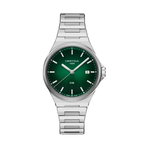 MONTRE CERTINA DS-7 QUARTZ CADRAN VERT BRACELET MÉTAL