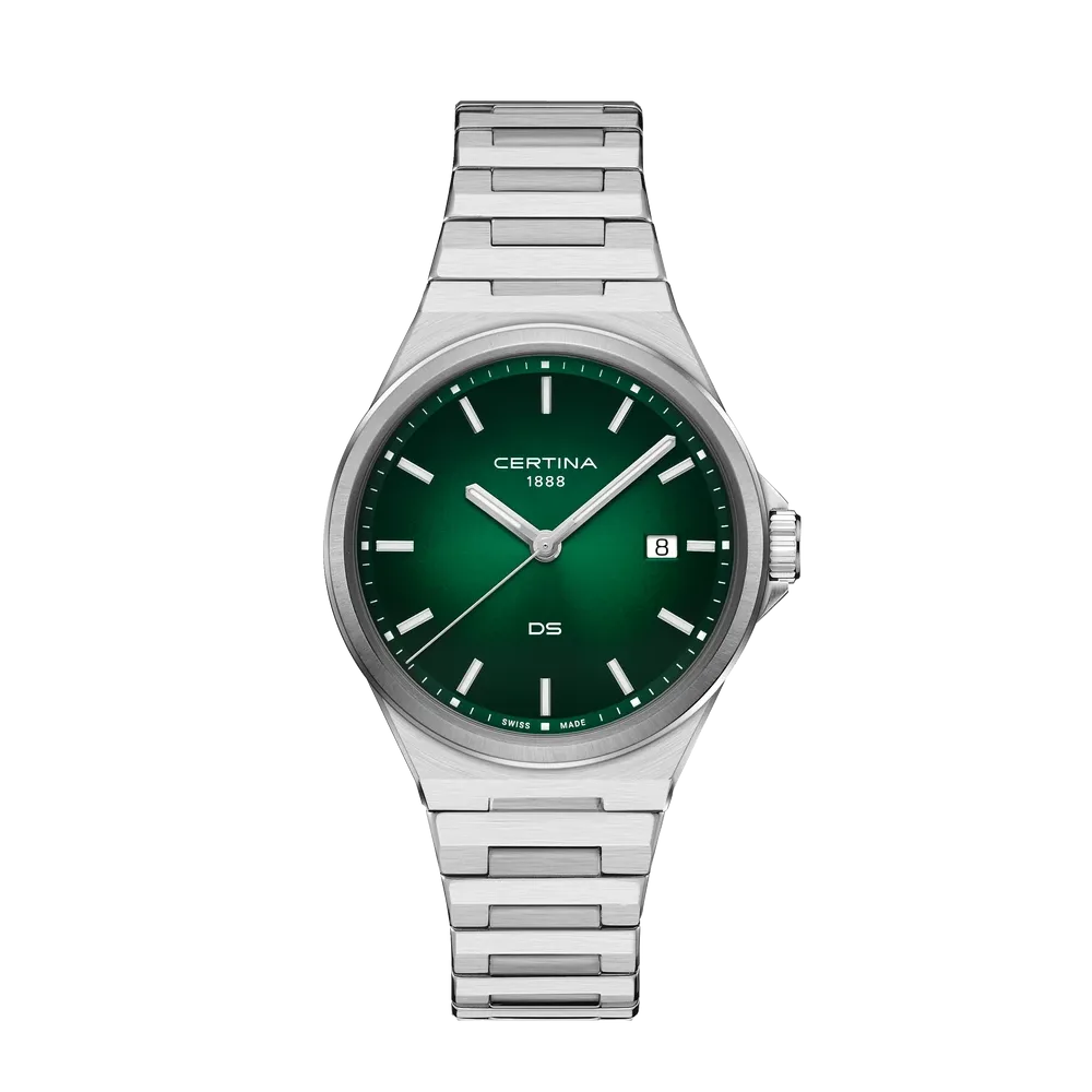 MONTRE CERTINA DS-7 QUARTZ CADRAN VERT BRACELET MÉTAL