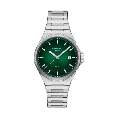 MONTRE CERTINA DS-7 QUARTZ CADRAN VERT BRACELET MÉTAL