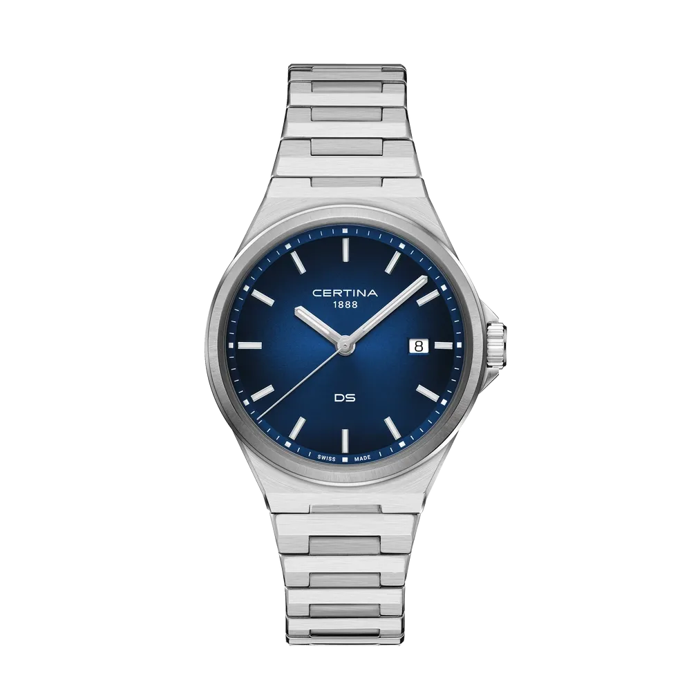 MONTRE CERTINA DS-7 QUARTZ CADRAN BLEU BRACELET MÉTAL
