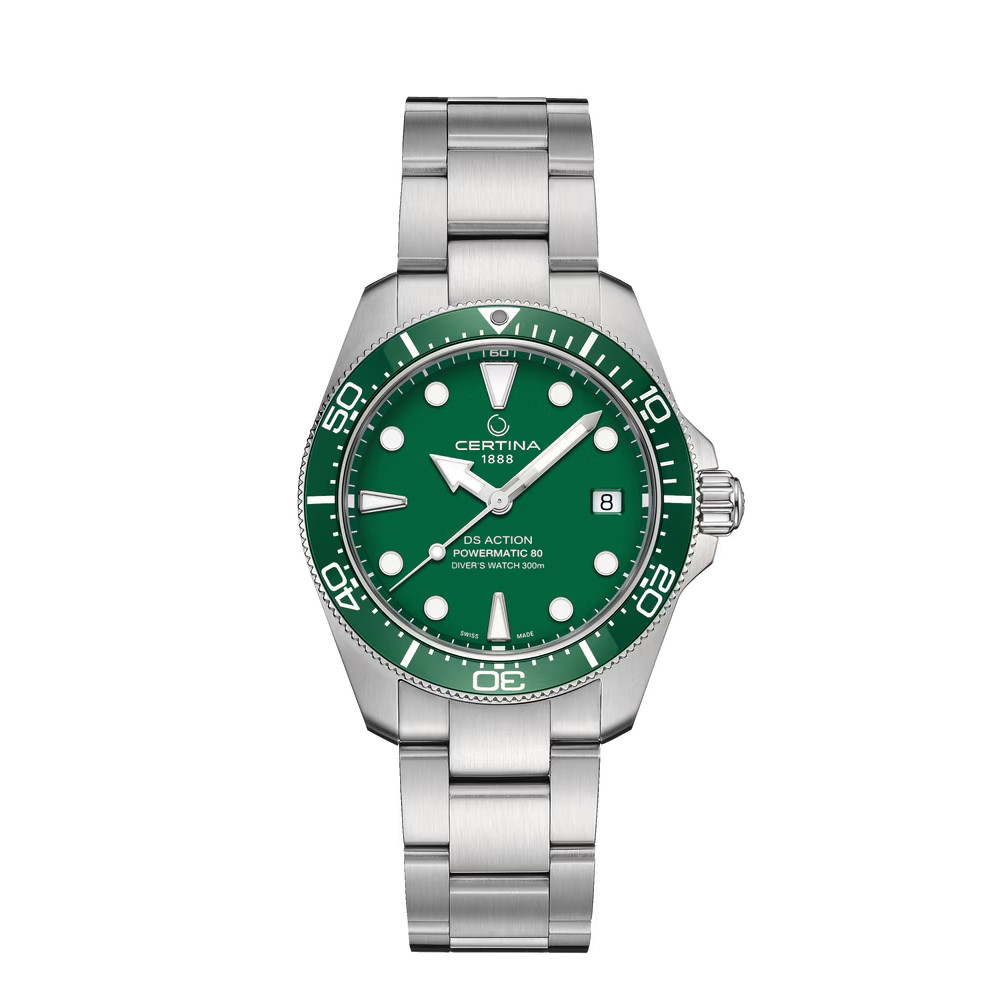 MONTRE CERTINA DS ACTION DIVER 38MM POWERMATIC ACIER VERT
