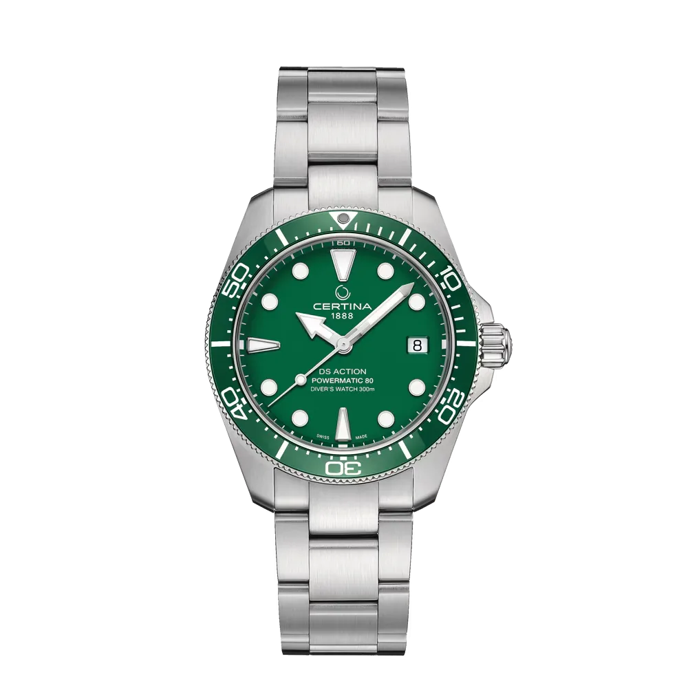 MONTRE CERTINA DS ACTION DIVER 38MM POWERMATIC ACIER VERT