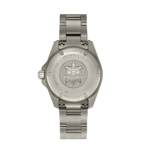 MONTRE CERTINA DS ACTION DIVER 38MM POWERMATIC 80 CADRAN BLEU, BRACELET ACIER, LUNETTE BICOLORE DORÉE