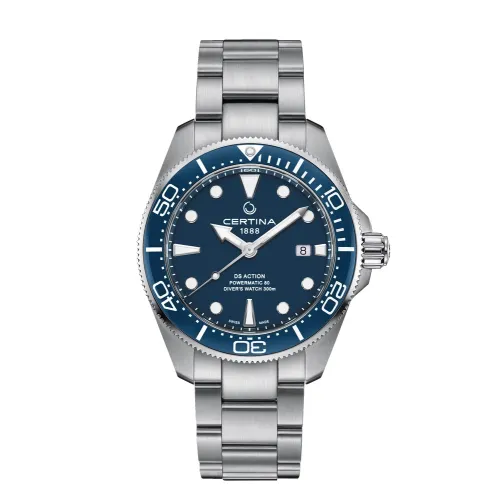 MONTRE CERTINA DS ACTION DIVER 43MM POWERMATIC 80 CADRAN NOIR BRACELET TITANE