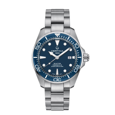 MONTRE CERTINA DS ACTION DIVER 43MM POWERMATIC 80 CADRAN NOIR BRACELET TITANE