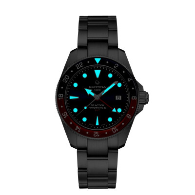 MONTRE CERTINA DS ACTION GMT POWERMATIC 80 CADRAN BLEU BRACELET ACIER