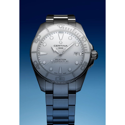 MONTRE CERTINA DS ACTION DIVER 40.5MM POWERMATIC 80 CADRAN BLANC