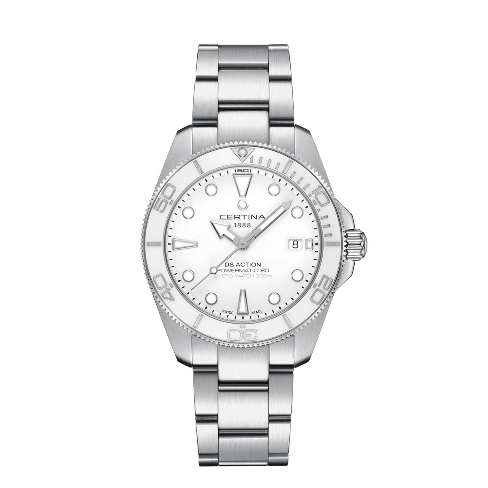 MONTRE CERTINA DS ACTION DIVER 40.5MM POWERMATIC 80 CADRAN BLANC