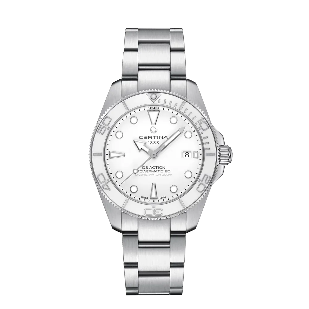 MONTRE CERTINA DS ACTION DIVER 40.5MM POWERMATIC 80 CADRAN BLANC