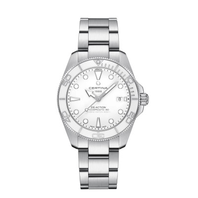 MONTRE CERTINA DS ACTION DIVER 40.5MM POWERMATIC 80 CADRAN BLANC