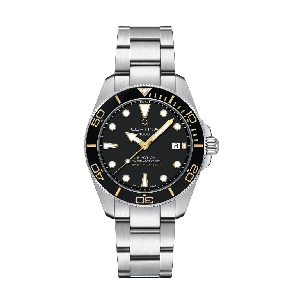MONTRE CERTINA DS ACTION DIVER 40.5MM POWERMATIC 80 CADRAN NOIR