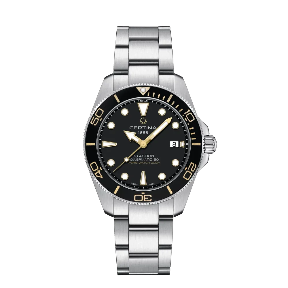MONTRE CERTINA DS ACTION DIVER 40.5MM POWERMATIC 80 CADRAN NOIR