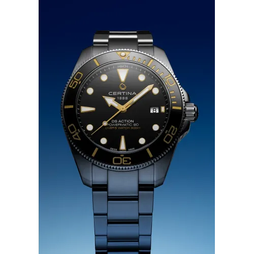 MONTRE CERTINA DS ACTION DIVER 40.5MM POWERMATIC 80 CADRAN NOIR