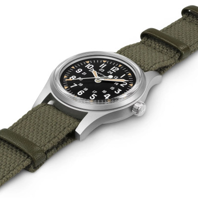 Vue profil de la Montre Hamilton Khaki Field Mechanical 36 mm